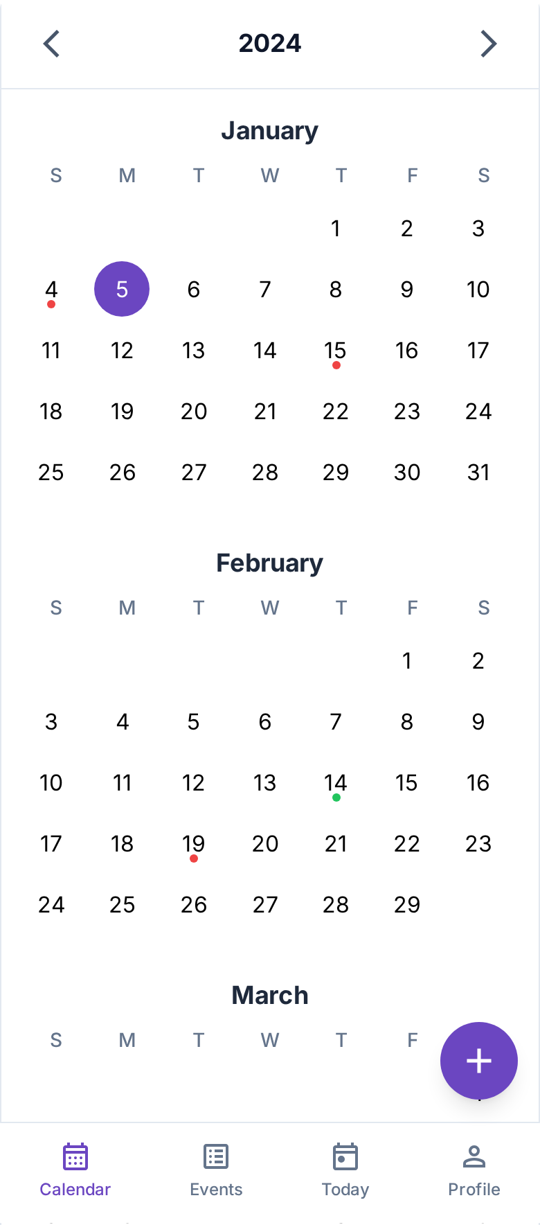 actioom calendar